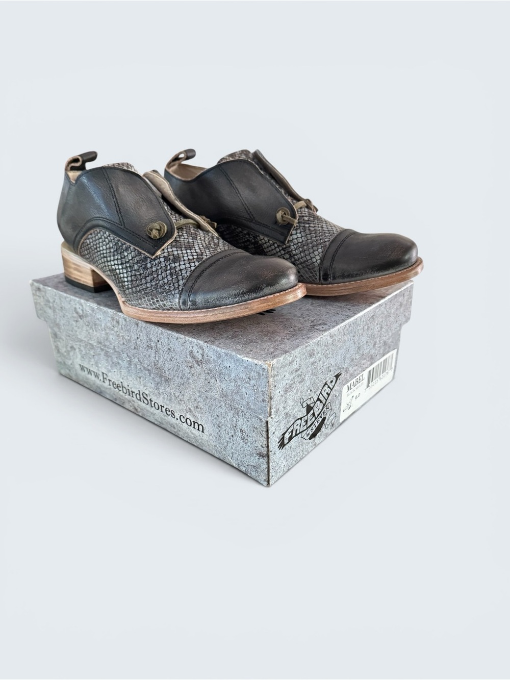 NEW IN BOX - FREEBIRD MABEL BRONZE with BRONZE/BLUE SNAKESKIN SZ 10 - Picture 3 of 8